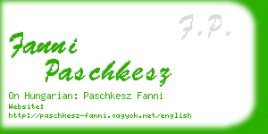 fanni paschkesz business card